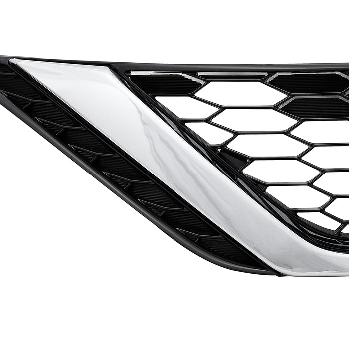 PENSUN Front Grille Grill Fit for 2016 2017 2018 Nissan Sentra 62310-3YU0A / Chrome & Black