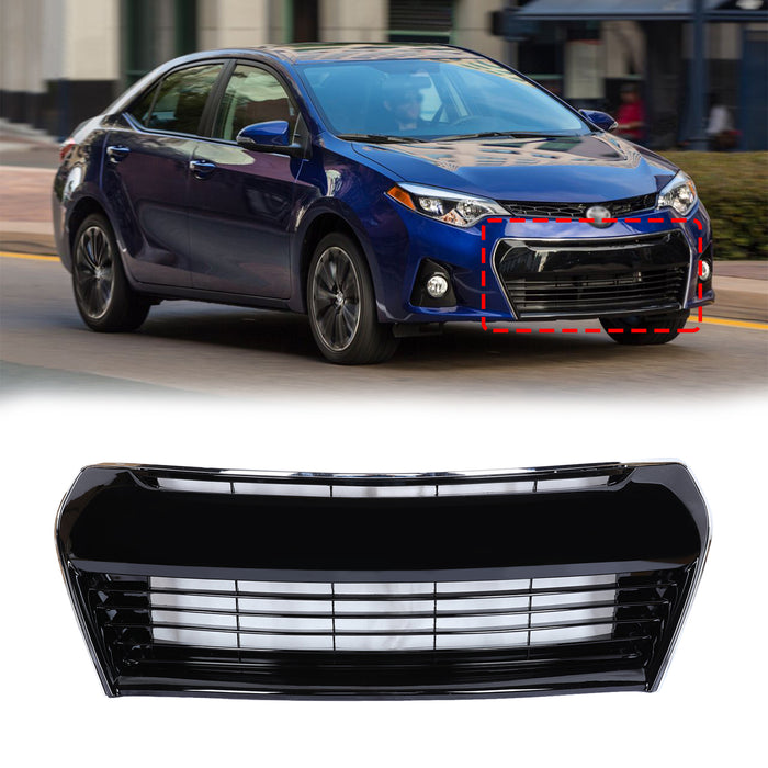PENSUN Front Lower Center Black Chrome Trim Grille Assembly for Toyota Corolla SE 14-16 5310202210 53102-02210