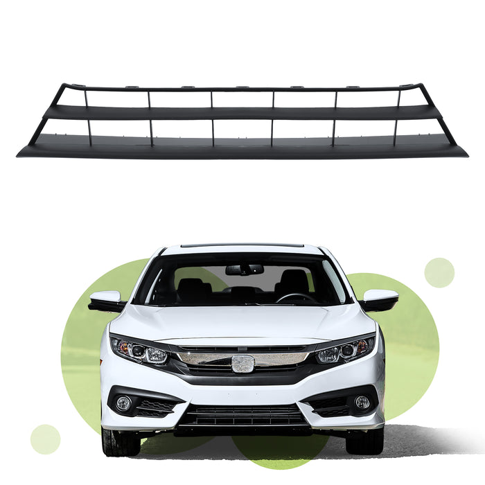 PENSUN Front Bumper Insert Lower Grille Grill For 2016-2018 Honda Civic Sedan Coupe