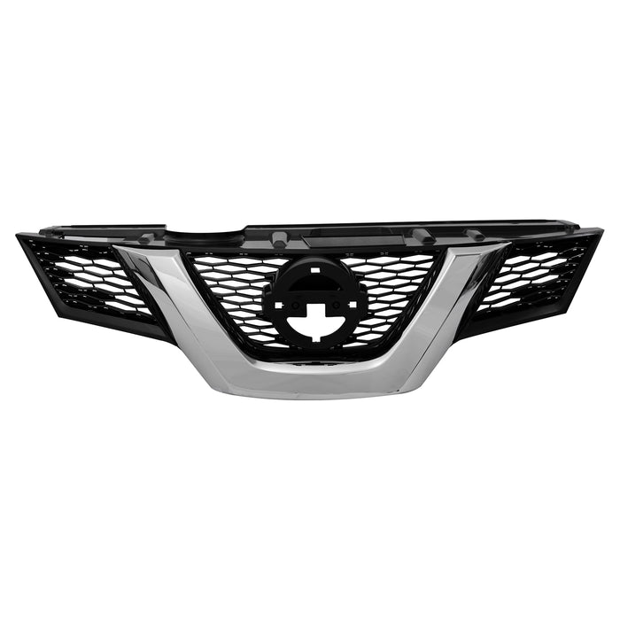 PENSUN Front Grille Grill Fit for 2014 2015 2016 Nissan Rogue / Chrome & Black