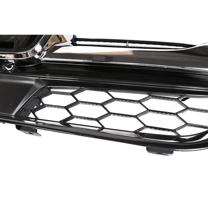 PENSUN Front Bumper Grille Grill W/ Headlight Eyelid Trims For 2017-2019 Honda CRV CR-V