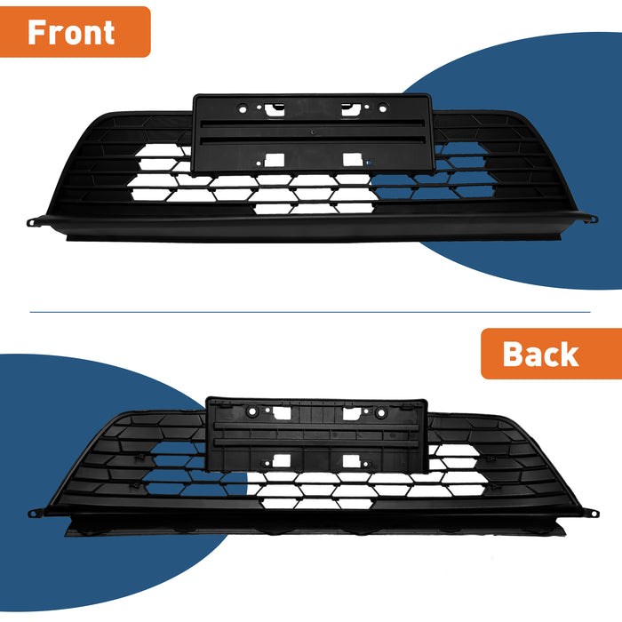 PENSUN Front Bumper Lower Grille Grill For 2022 2023+ Honda Civic Sedan Matte Black