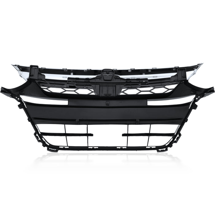 PENSUN Front Bumper Grill Grill Molding Chrome Black For 2018 2019 2020 Honda Accord