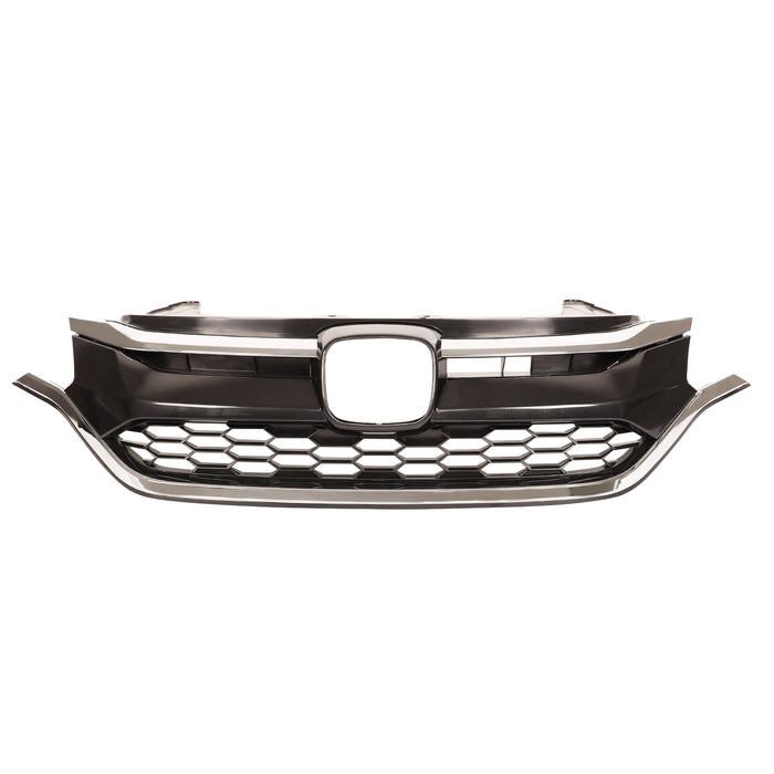 Front Bumper Mesh Grille Hood Grill For 2015 2016 Honda CRV CR-V W/Chrome Trim