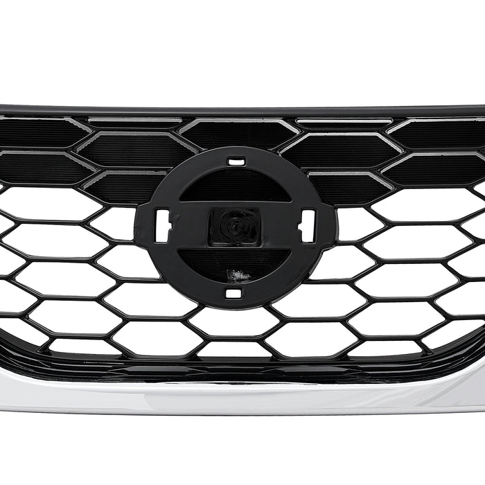PENSUN Front Grille Grill Fit for 2016 2017 2018 Nissan Sentra 62310-3YU0A / Chrome & Black
