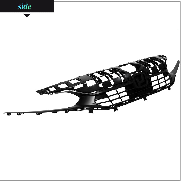 PENSUN Front Bumper Upper Mesh Grill Grille Black For 2022 2023 Honda Civic Sedan 4D
