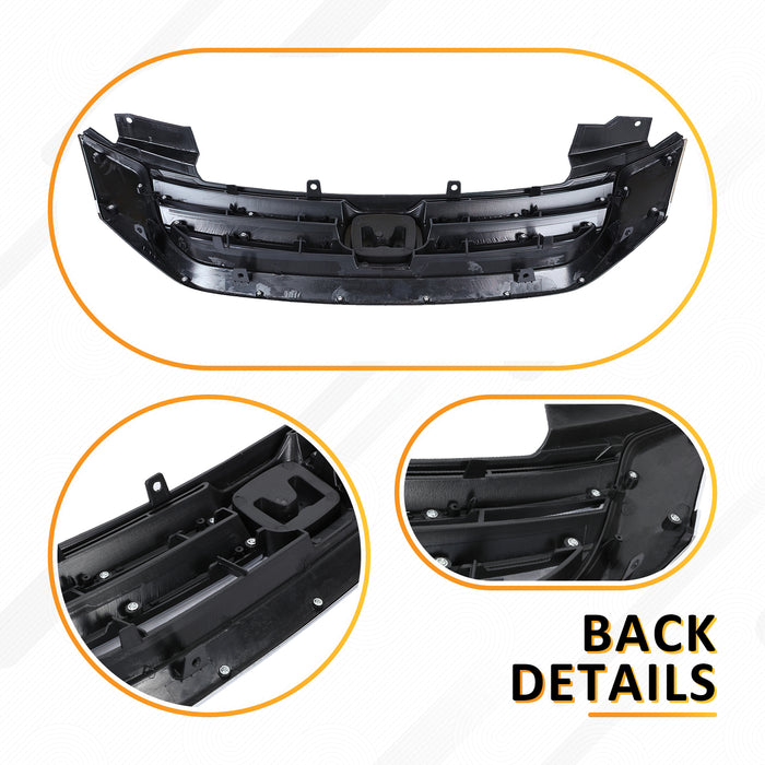 PENSUN Chrome Front Grille Hood Grill Replacement Fit For Honda Accord 4 Door Sedan 2013 2014 2015 HO1200214 71121T2FA01 5519311Q 5519311