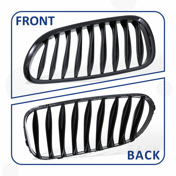 PENSUN Front Kidney Grille Grill Fit For 2003-2008 BMW Z4 E85 E86 Coupe Roadster / Gloss Black