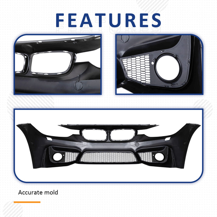PENSUN M3 Style Front Bumper Fit for 2012-2019 BMW 3 Series F30 F31 Sedan Wagon, Not Fit M4 M3 Vehicle