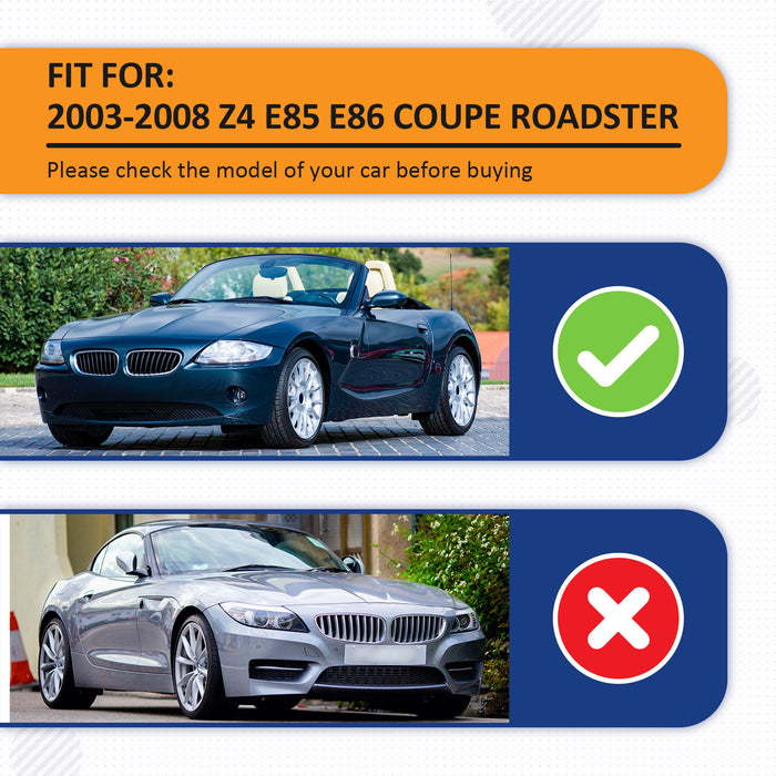 PENSUN Front Kidney Grille Grill Fit For 2003-2008 BMW Z4 E85 E86 Coupe Roadster / Chrome