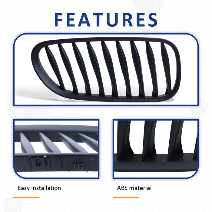 PENSUN Front Kidney Grille Grill Fit For 2003-2008 BMW Z4 E85 E86 Coupe Roadster / Matte Black