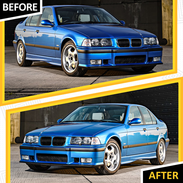 PENSUN Front Kidney Grille Grill Fit For 1996-1999 BMW 3 Series E36 318i 318is 323i 323is 328i 328is Facelift M3 / Matte Black