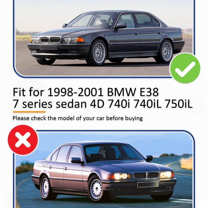 PENSUN Front Kidney Grille Grill For 1998-2001 BMW E38 7 Series Sedan 4D 740i 740iL 750iL / Chrome