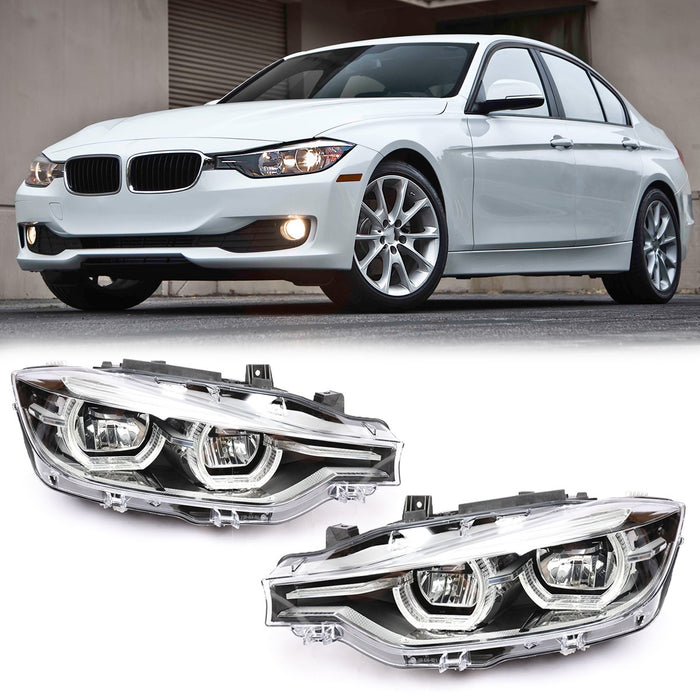 PENSUN LED Headlights Assembly Fit for 2013-2015 BMW F30/F35 3-Series Sedan
