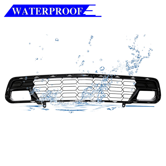 PENSUN Z06 Style Front Grill Grille Fit for 2014-2019 Chevrolet Corvette C7 All Models W/O Front Camera, Painted Gloss Black