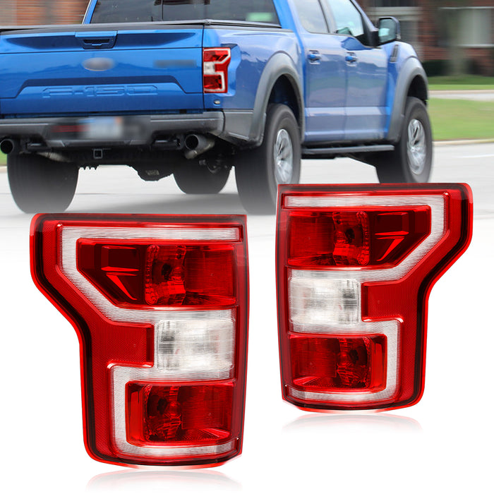 PENSUN Tail Lights Assembly Fit For 2018-2020 Ford F150 F-150, Red Tail Lamp for FO2800265