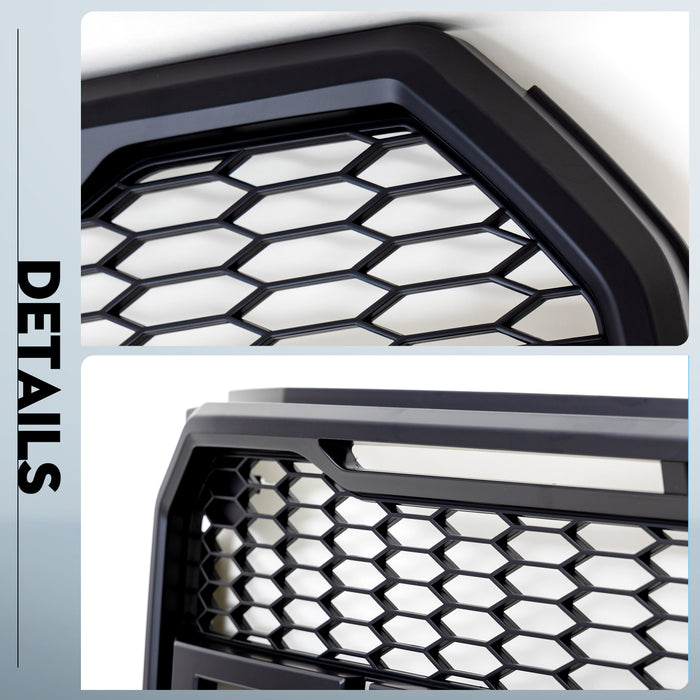 PENSUN Upper Hood Grill Raptor Style Front Grille Fit For 2015 2016 2017 Ford F150 F-150