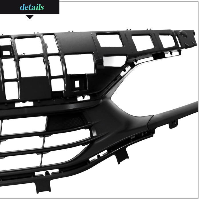 PENSUN Front Bumper Upper Mesh Grill Grille Black For 2022 2023 Honda Civic Sedan 4D