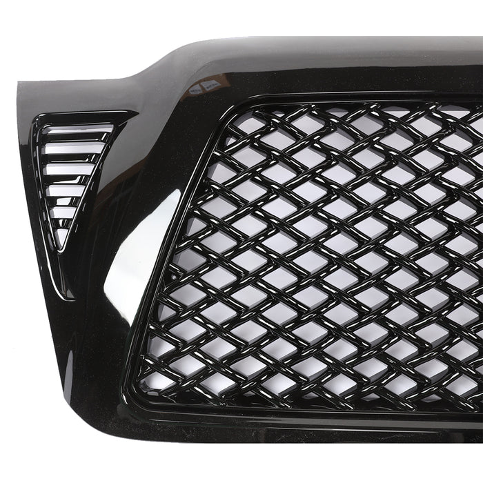 PENSUN Hood Grille Black Honeycomb Mesh Grill For 2005-2011 Toyota Tacoma Front Bumper