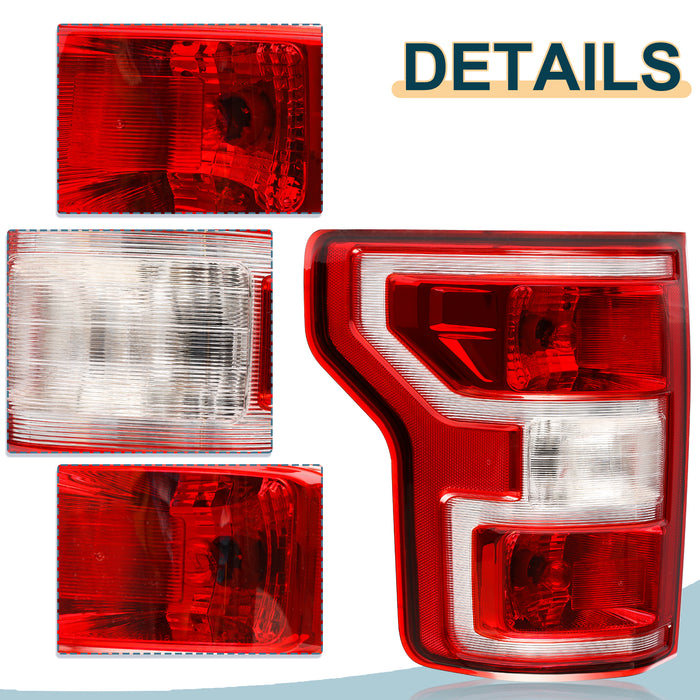 PENSUN Tail Lights Assembly Fit For 2018-2020 Ford F150 F-150, Red Tail Lamp for FO2800265