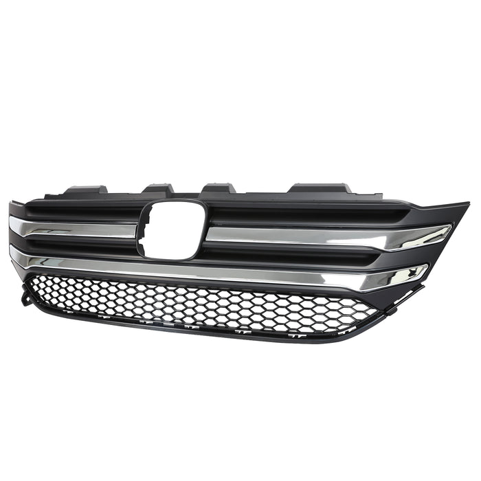 PENSUN Front Bumper Grille Hood Upper Grill W/Chrome Trim For Honda Pilot 2016-2018