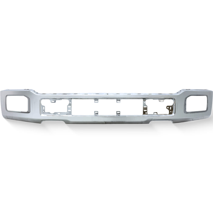 PENSUN Steel Front Bumper Cover Face Bar Chrome W/Fog Light Hole For 2018-20 Ford F150