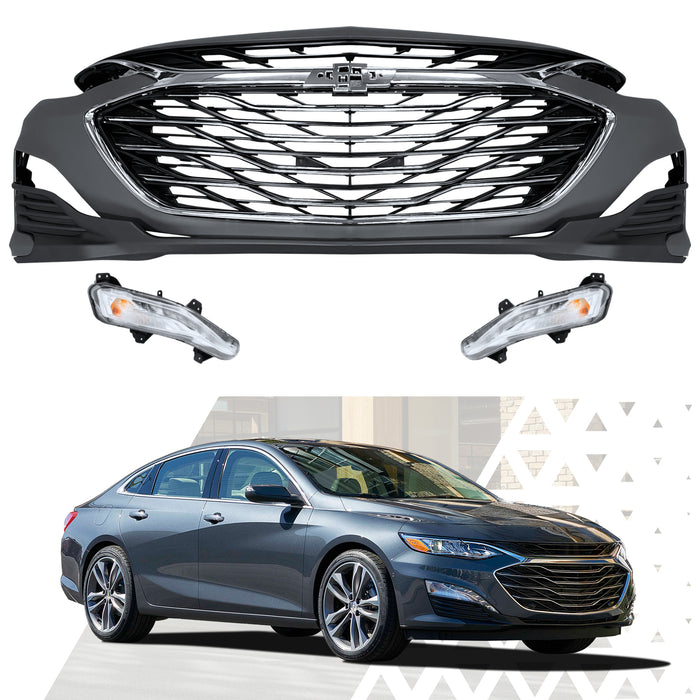 PENSUN Front Bumper Cover Kit Fit for 2019-2022 Chevy Malibu