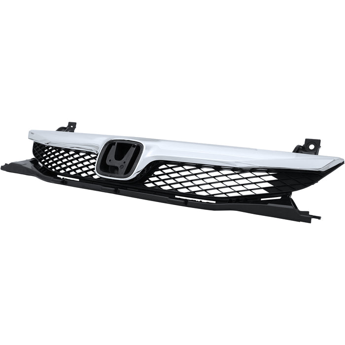 PENSUN  Front Bumper Grill Grille Upper Lower For 2009 2010 2011 Honda Civic Sedan