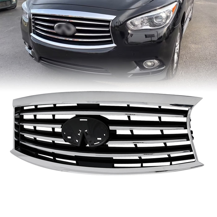 PENSUN Front Grille Grill Fit for 2013 2014 2015 Infiniti JX35 QX60 / Chrome