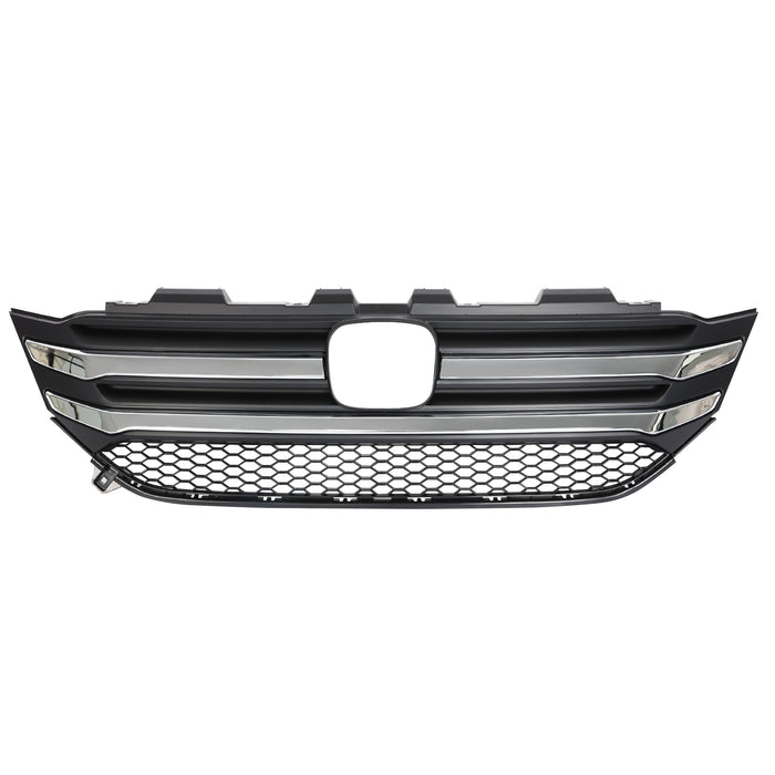 PENSUN Front Bumper Grille Hood Upper Grill W/Chrome Trim For Honda Pilot 2016-2018