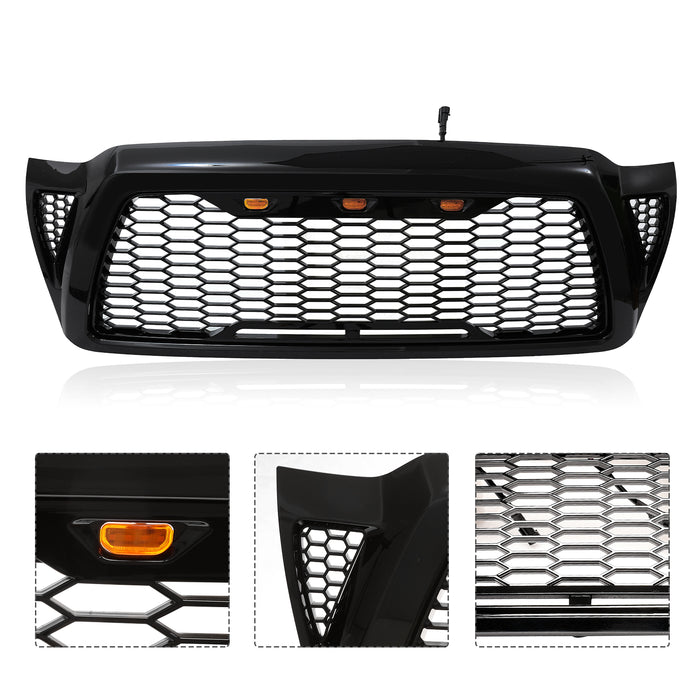 PENSUN Hood Upper Mesh Grille Front Grill Fit For 2005-2011 Toyota Tacoma