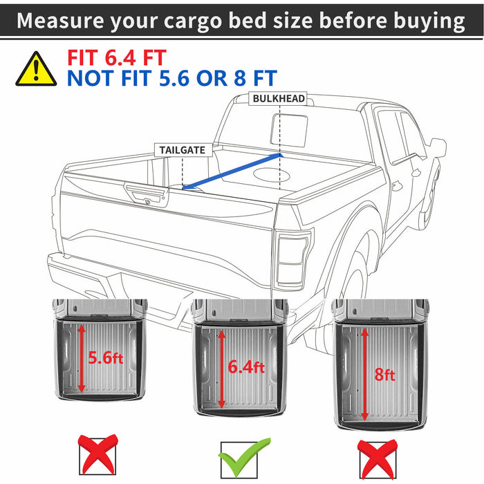 PENSUN Soft Tri-fold Truck Bed Tonneau Cover Compatible with 2009-2023 Dodge Ram 1500 (Incl. 2019-2023 Classic & New Body Style) Fleetside 5.7ft Bed Without RamBox