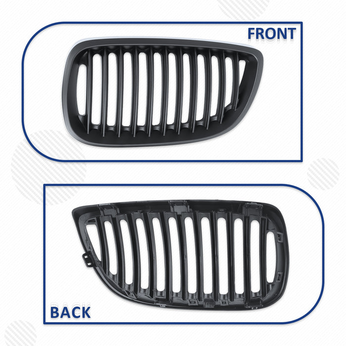 PENSUN Front Kidney Grille Grill Fit for 2007-2010 BMW 3-Series E92 E93 M3 328i 335i Coupe 2-Door / Matte Black