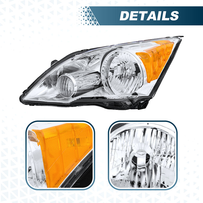 PENSUN Halogen Headlight Headlamp Pair Driver Passenger For Honda CRV CR-V 2007-2011