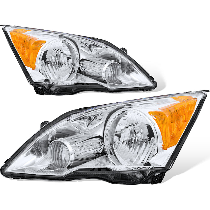 PENSUN Halogen Headlight Headlamp Pair Driver Passenger For Honda CRV CR-V 2007-2011