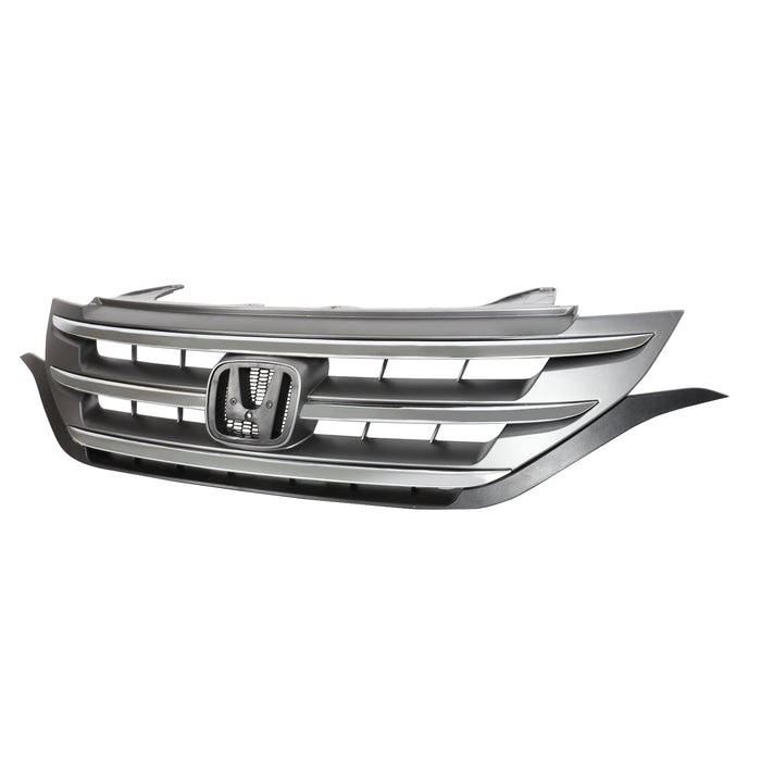 PENSUN Front Bumper Grille Hood Upper Grill Fits 2012-2014 Honda CRV CR-V  w/Chrome Trim