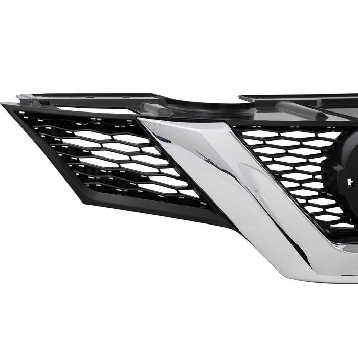 PENSUN Front Grille Grill Fit for 2014 2015 2016 Nissan Rogue / Chrome & Black