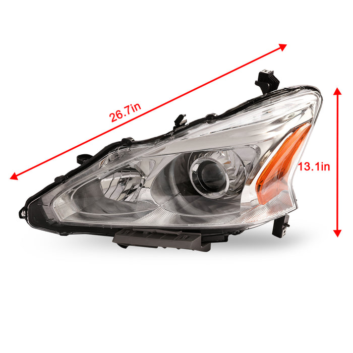 PENSUN Headlights Assembly Head Lamps Fit for 2013 2014 2015 Nissan Altima Sedan