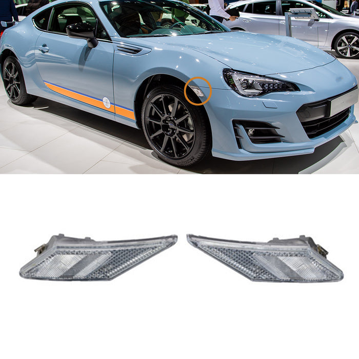 PENSUN Side Marker Lights Lamps Clear Chrome Fit For 2013-2017 SCION FR-S/BRZ/TOYOTA 86