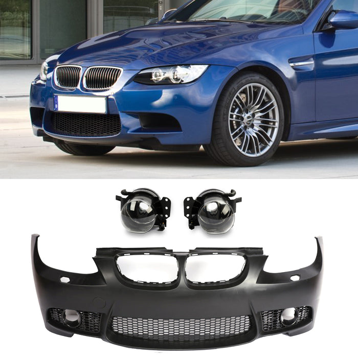 PENSUN M3 Style Front Bumper Cover With Fog Lights Fit for 2007-2010 BMW E92 E93 328i 335i Coupe