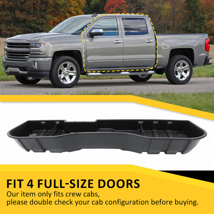 PENSUN Underseat Storage Box Fit for 2007-2018 Chevrolet Silverado / 2007-2019 GMC Sierra Crew Cab