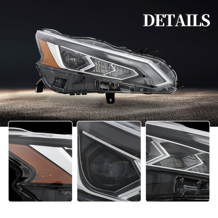 PENSUN LED Headlights Assembly Head Lamps Fit for 2019 2020 2021 2022 Nissan Altima