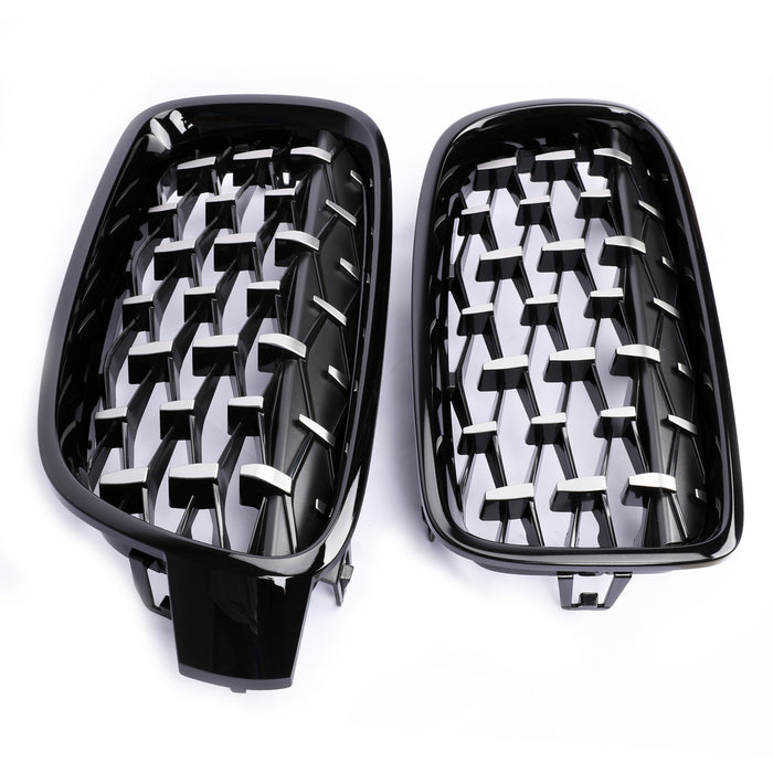 PENSUN Front Kidney ABS Grill Grille Guards For 2012-2018 BMW 3-Series F30 F31 F35 328i 335i / Glossy Black