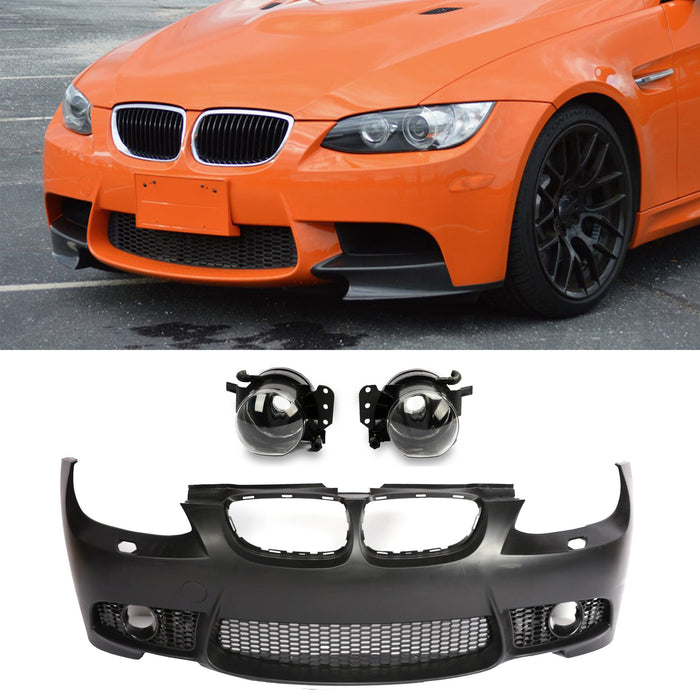 PENSUN M3 Style Front Bumper Cover With Fog Lights Fit for 2007-2010 BMW E92 E93 328i 335i Coupe