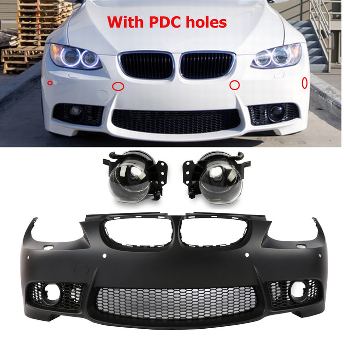 PENSUN M3 Style Front Bumper Cover With Fog Lights Fit for 2007-2010 BMW E92 E93 328i 335i Coupe