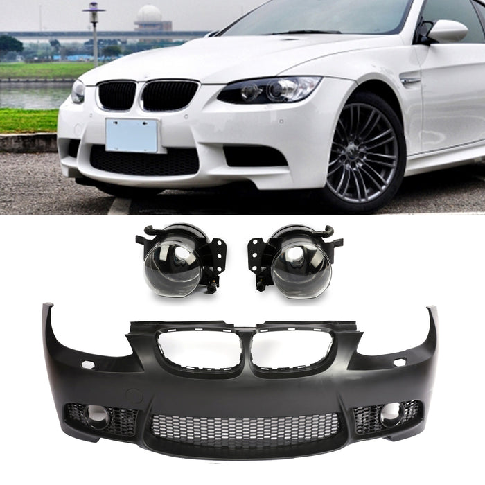 PENSUN M3 Style Front Bumper Cover With Fog Lights Fit for 2007-2010 BMW E92 E93 328i 335i Coupe