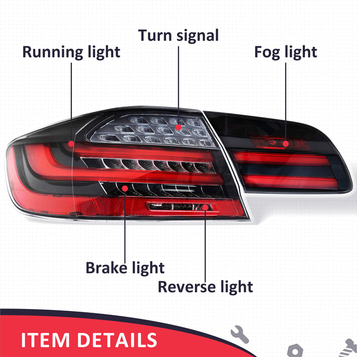 PENSUN Tail Lights Rear Lamp LED Smoke Fit for 2008-2013 BMW 3-Series M3 E92 Coupe LCI