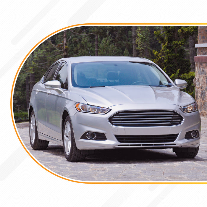 PENSUN Front Upper+Lower Grill Fit for 2013 2014 2015 2016 Ford Fusion, Chrome Mustang Style Grille