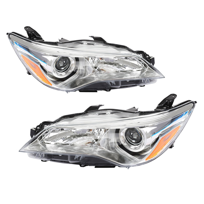 PENSUN Headlights Assembly Fit for 2015 2016 2017 Toyota Camry Replacement Chrome Housing