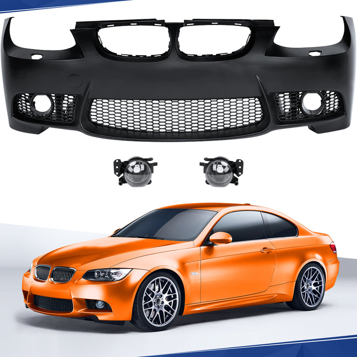 PENSUN M3 Style Front Bumper Cover With Fog Lights Fit for 2007-2010 BMW E92 E93 328i 335i Coupe